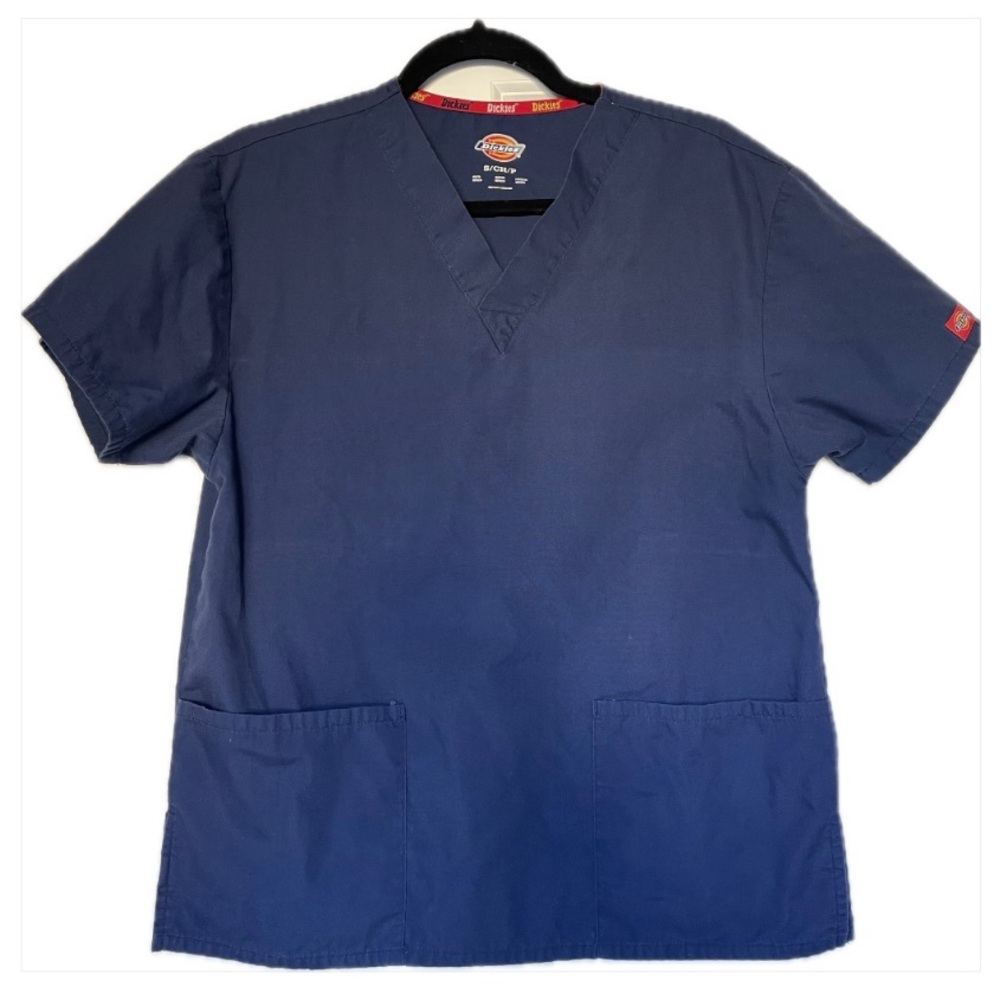 Dickies Men’s Navy Blue Scrub Top